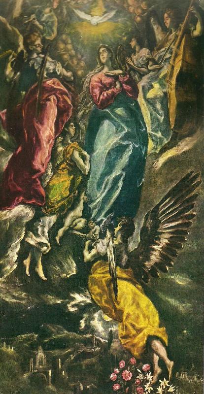 El Greco assumption of the virgin oil painting image